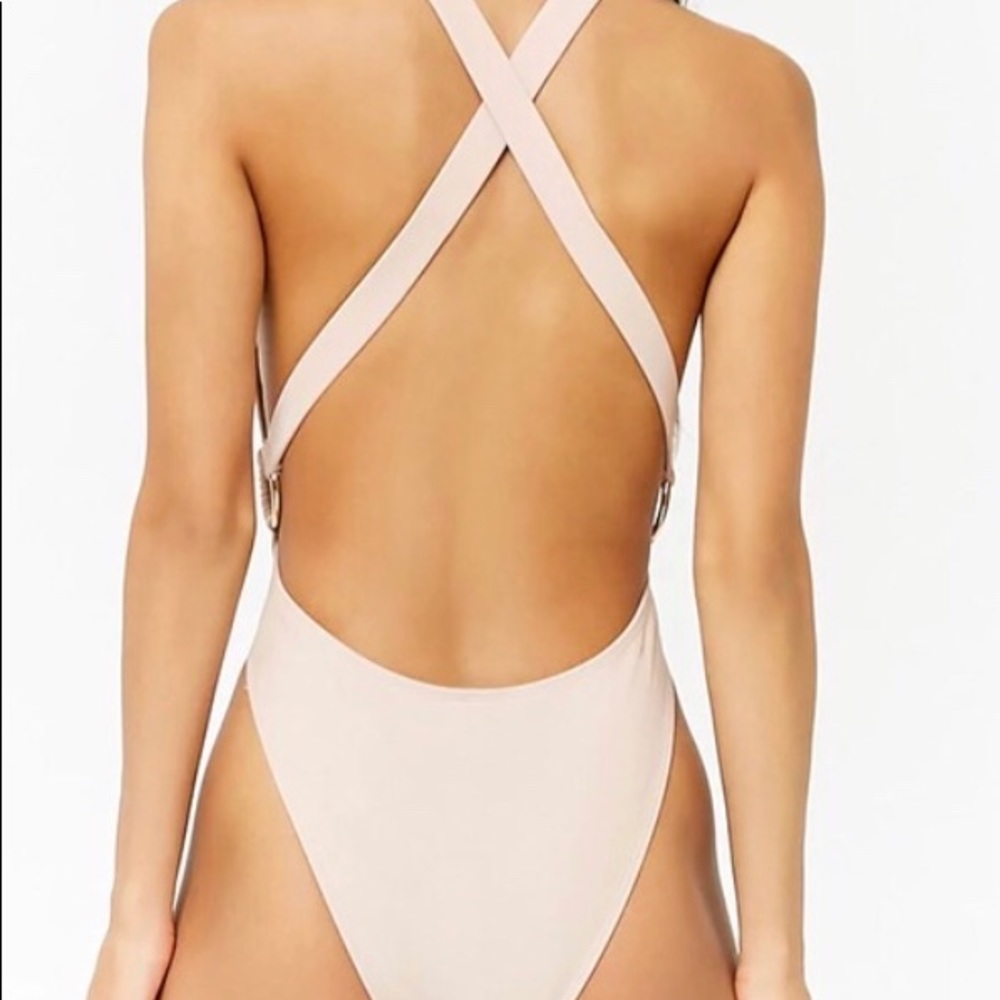 Forever 21 O-ring nude one piece swimsuit